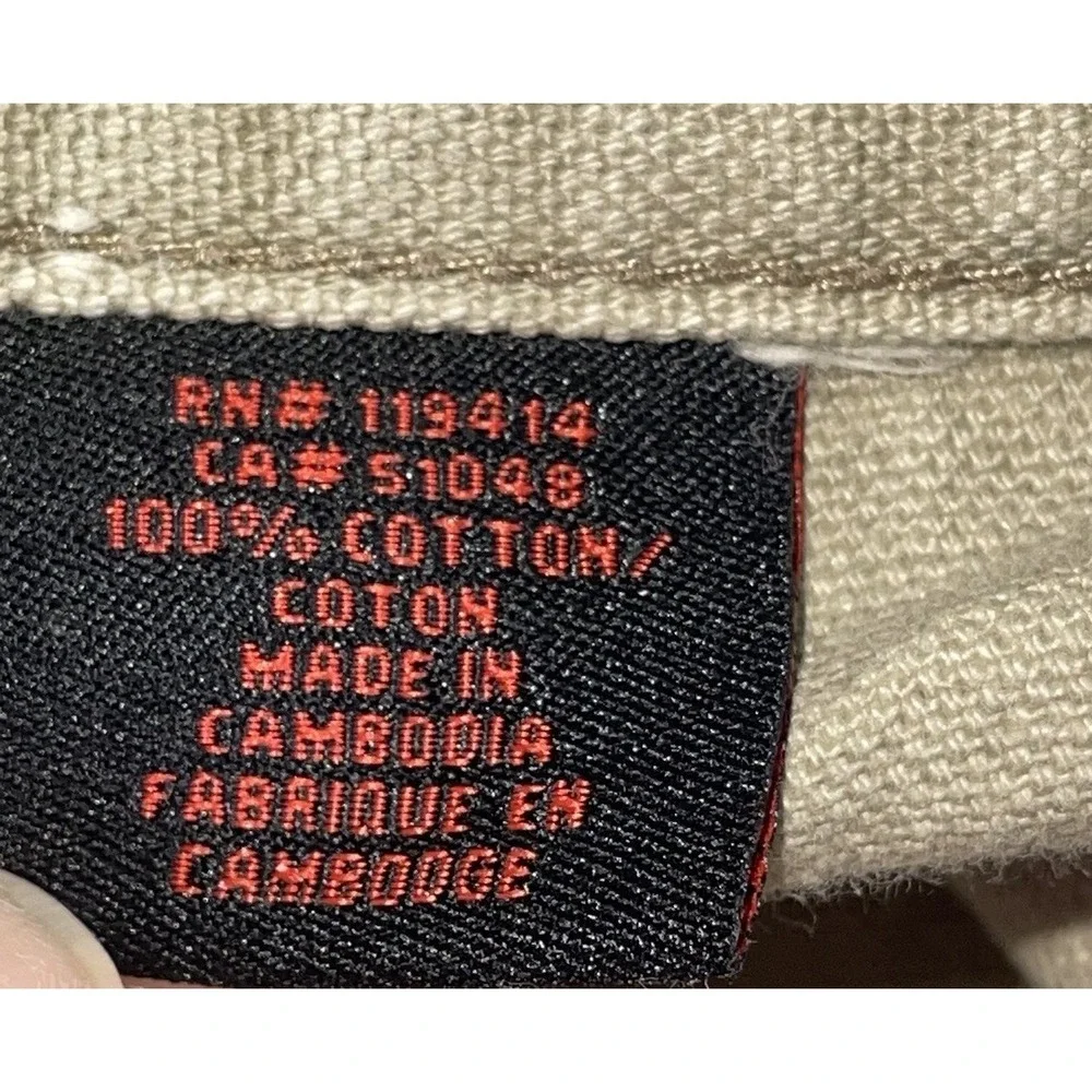 Wolverine Jeans Men's Sz 38x30 Beige Tan Canvas Baggy Loose Leg Carpenter Pants